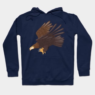 Golden eagle funny cartoon illustration Hoodie